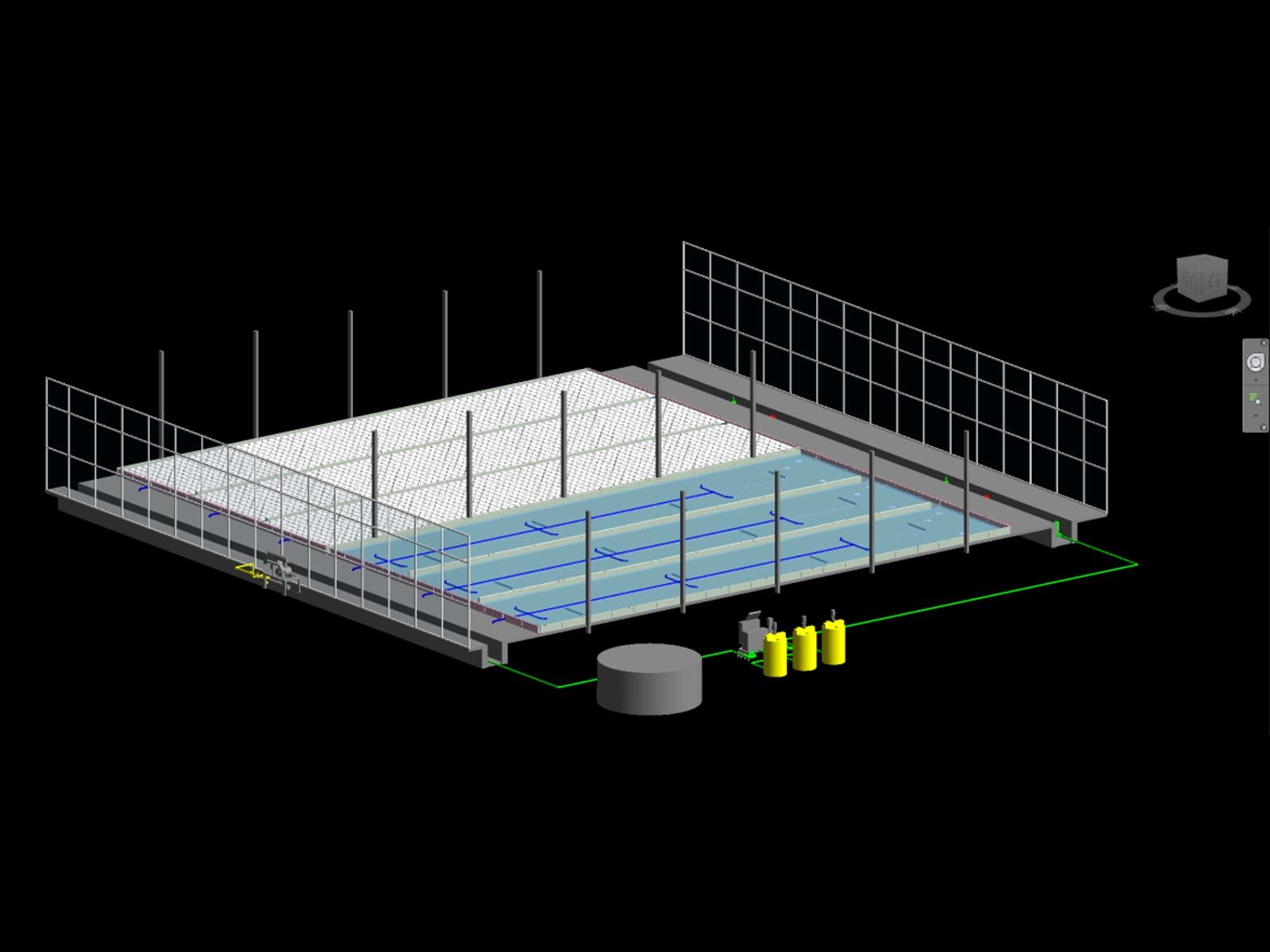 葉菜俠DFT水培系統(tǒng)循環(huán)管路3D建模圖